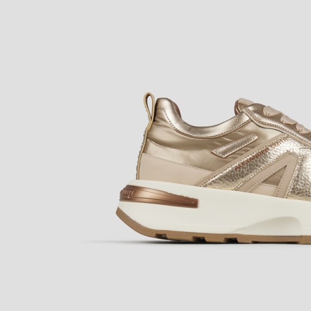Sneakers Alexander Smith liverpool donna in nylon e laminato oro chiaro - 2