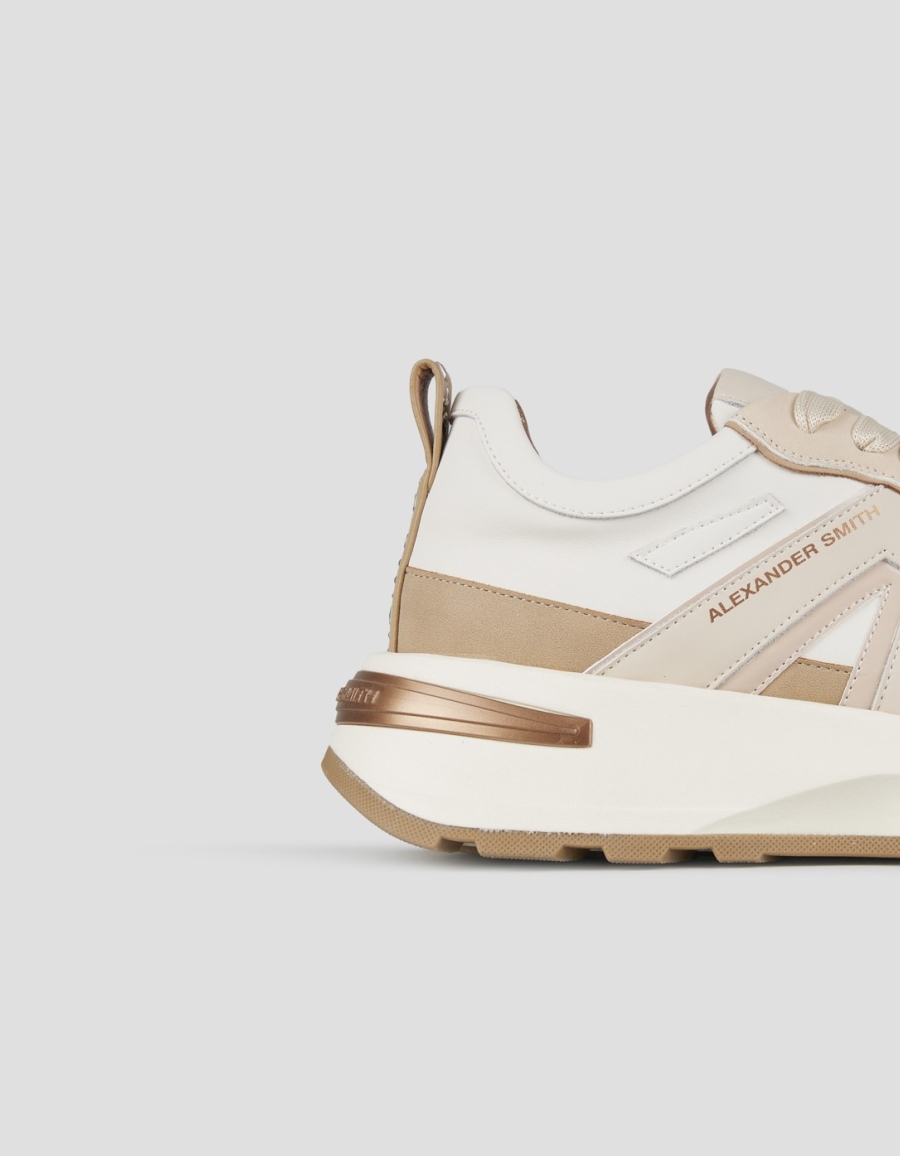 Sneakers Alexander Smith liverpool donna in pelle e suede beige - 2