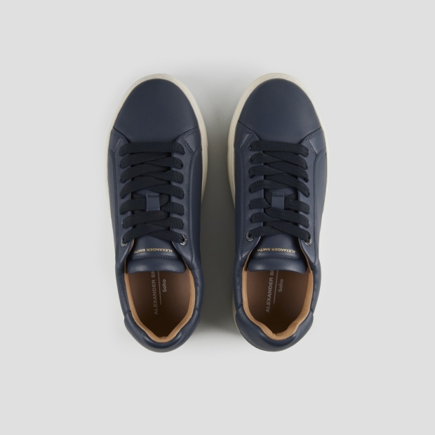 Sneakers Alexander Smith soho uomo in morbida pelle blu - 5