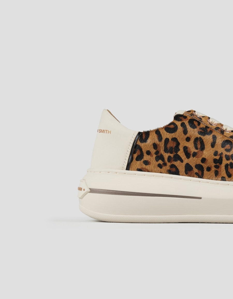 Sneakers Alexander Smith lancaster donna in cavallino maculato e tallone in pelle bianca - 2