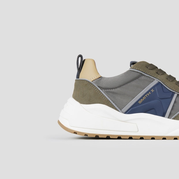 Sneakers Alexander Smith blaze uomo verde con logo laterale blu - 2