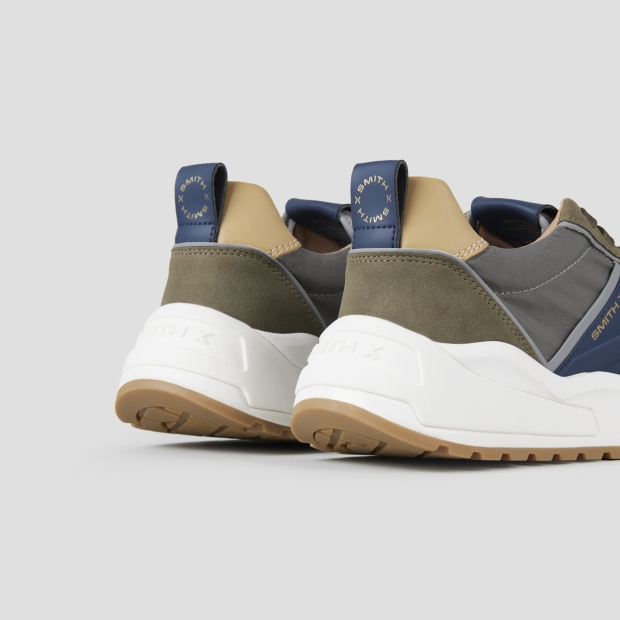 Sneakers Alexander Smith blaze uomo verde con logo laterale blu - 4