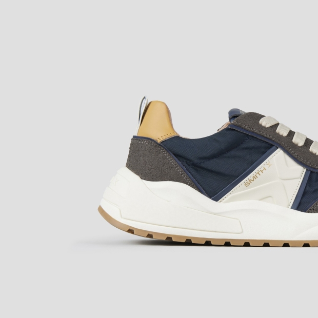 Sneakers Alexander Smith blaze uomo in marrone e blu con logo laterale bianco - 2