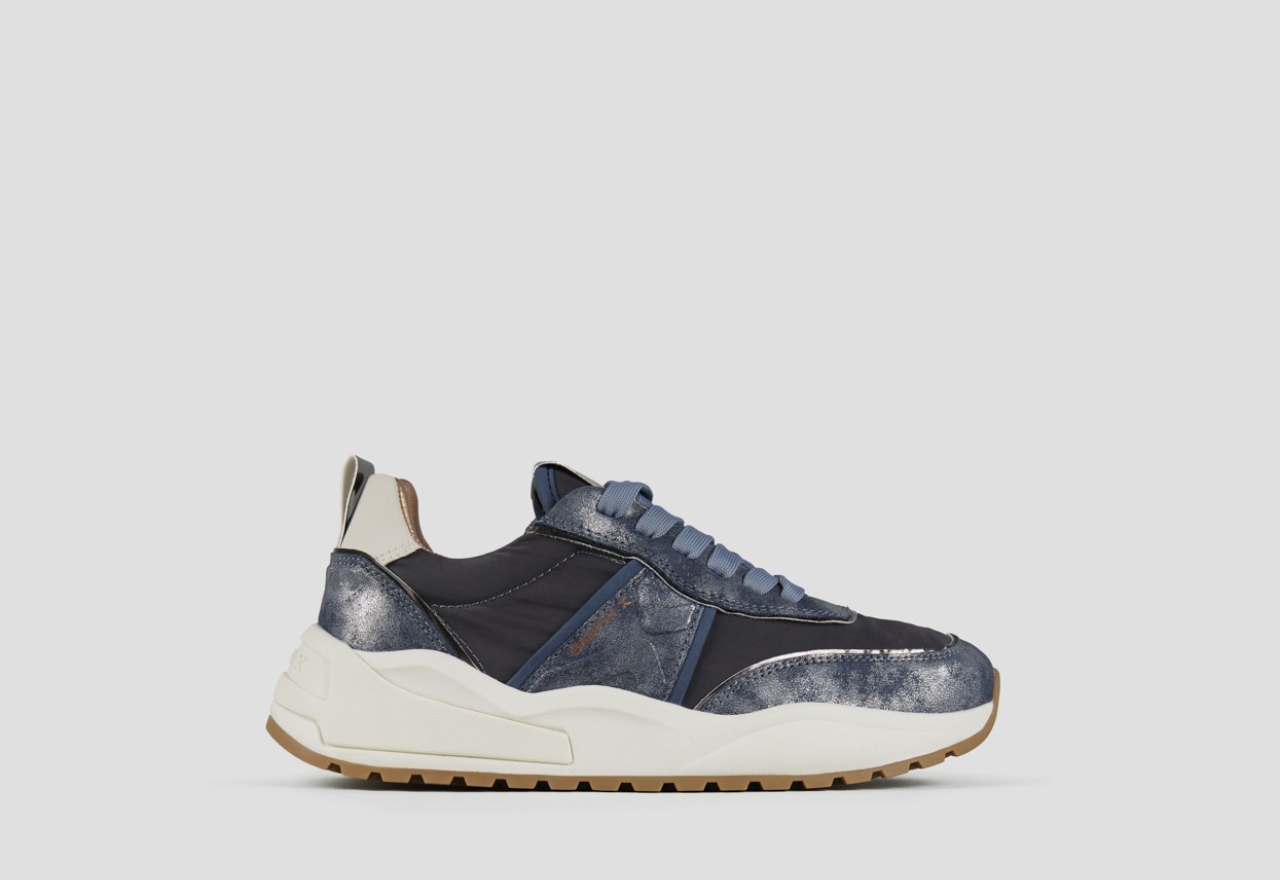 Sneakers Alexander Smith blaze donna in nylon e laminato polveroso blu - 1