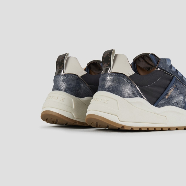 Sneakers Alexander Smith blaze donna in nylon e laminato polveroso blu - 4