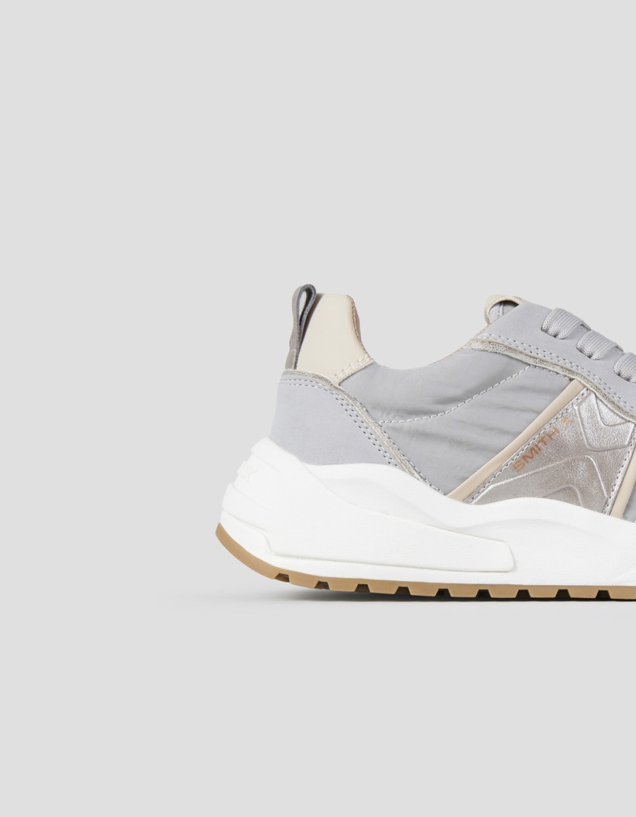 Sneakers Alexander Smith blaze donna in nylon avio e dettagli in laminato argento - 2