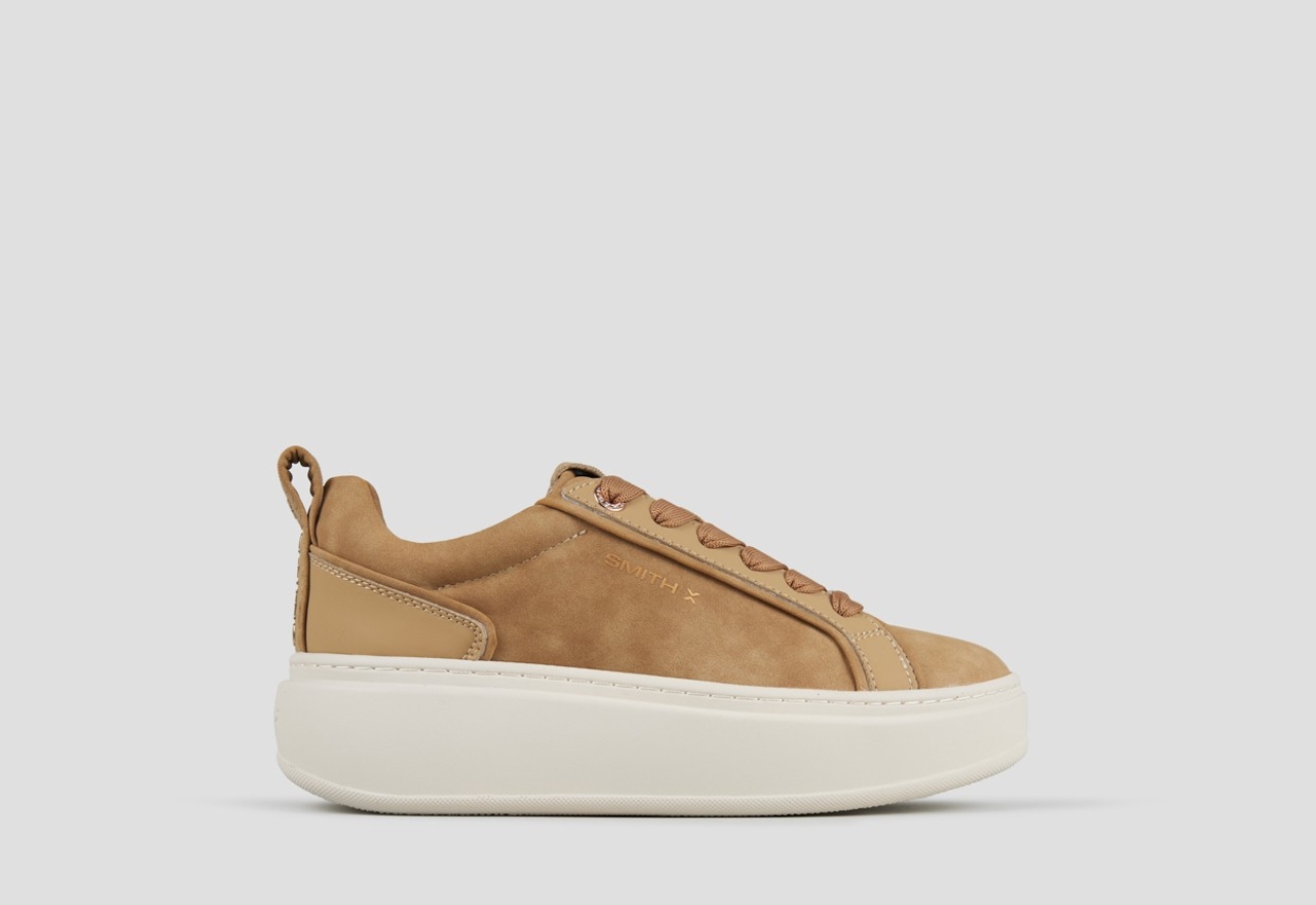 Sneakers Alexander Smith stone donna in marrone e tallone gommato - 1