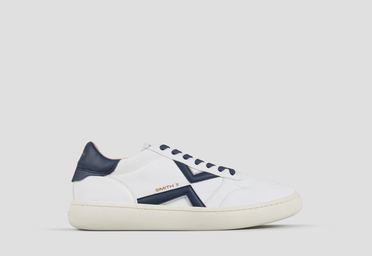 Sneakers Alexander Smith ocean uomo in bianco con logo laterale e tallone blu - 1