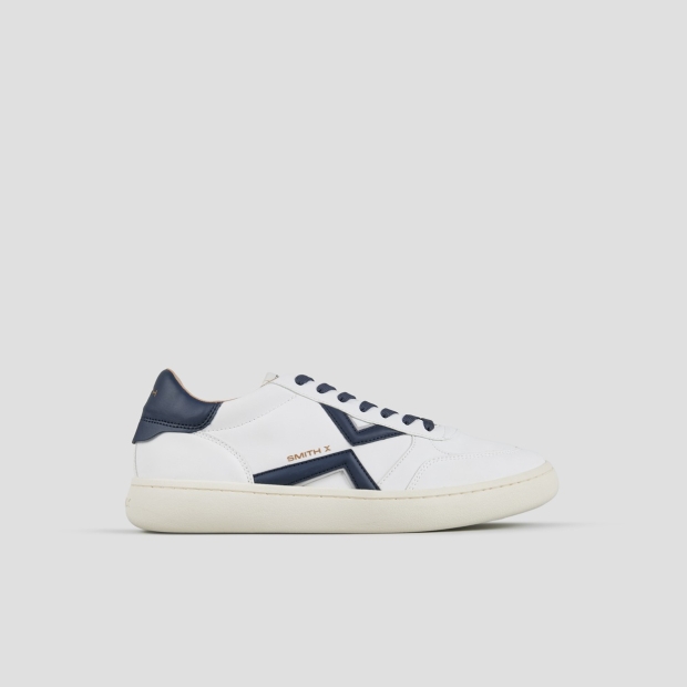 Sneakers Alexander Smith ocean uomo in bianco con logo laterale e tallone blu - 1