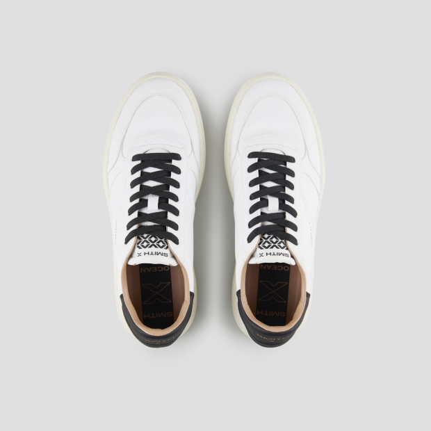 Sneakers Alexander Smith ocean uomo in bianco con tallone nero - 5