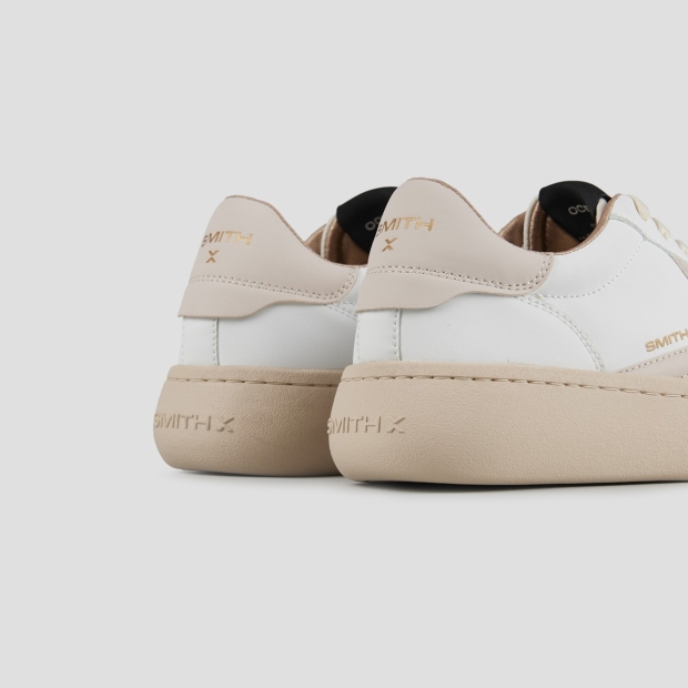 Sneakers Alexander Smith ocean donna in bianco con logo laterale e tallone rosa - 4