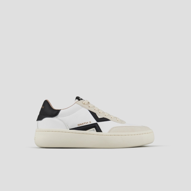 Sneakers Alexander Smith ocean donna in bianco con logo laterale e tallone neri - 1
