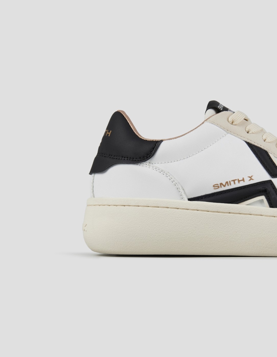 Sneakers Alexander Smith ocean donna in bianco con logo laterale e tallone neri - 2