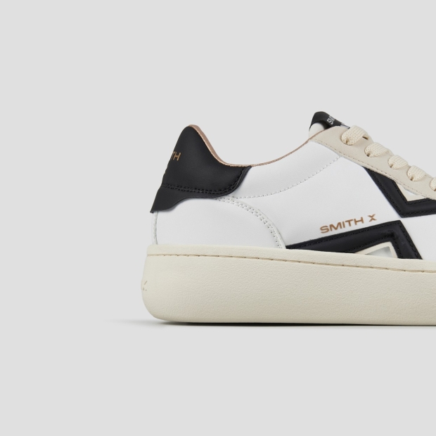 Sneakers Alexander Smith ocean donna in bianco con logo laterale e tallone neri - 2