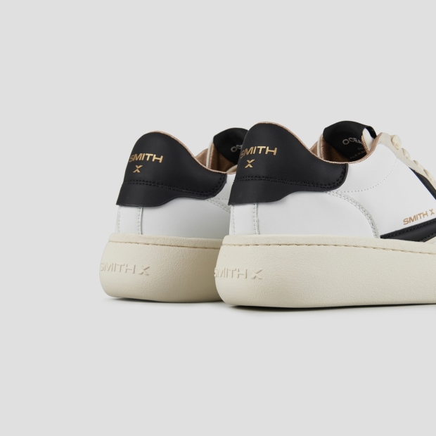 Sneakers Alexander Smith ocean donna in bianco con logo laterale e tallone neri - 4