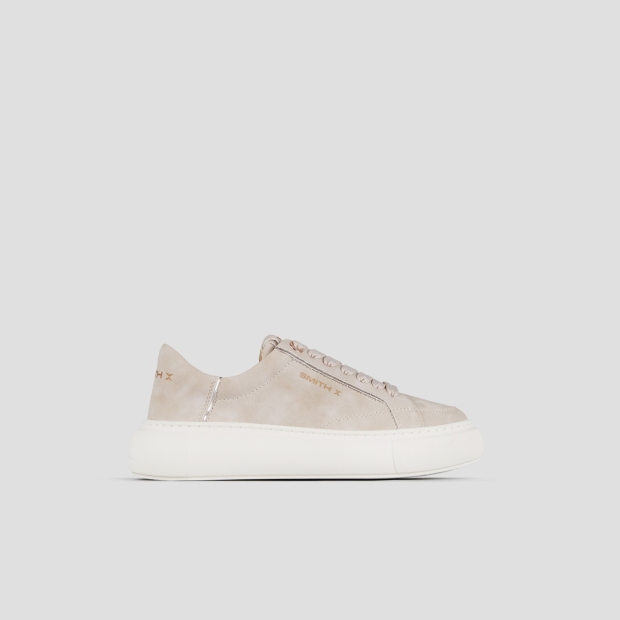 Sneakers Alexander Smith pearl donna avorio e dettagli in laminato rame - 1
