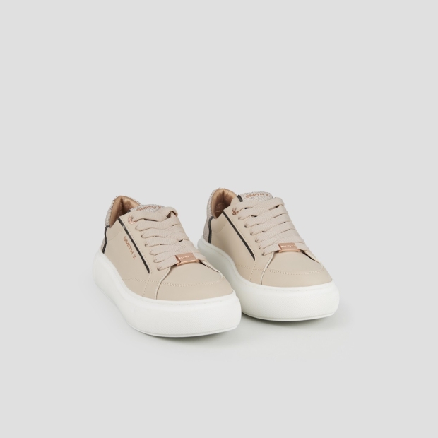 Sneakers Alexander Smith pearl donna avorio e tallone in pelle cracklè - 3