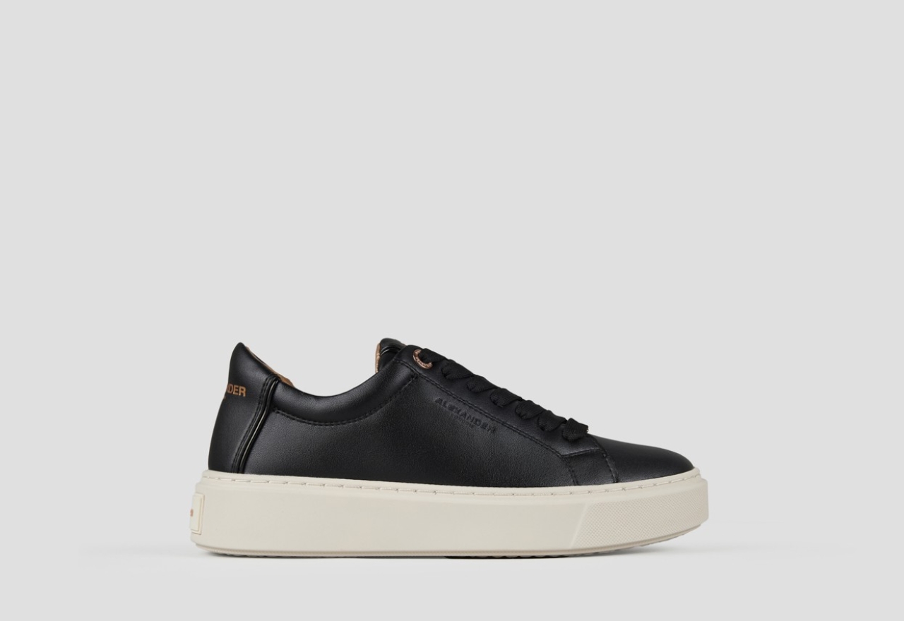Sneakers Alexander Smith london donna in pelle liscia nera - 1