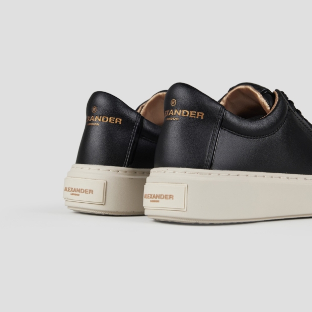 Sneakers Alexander Smith london donna in pelle liscia nera - 4