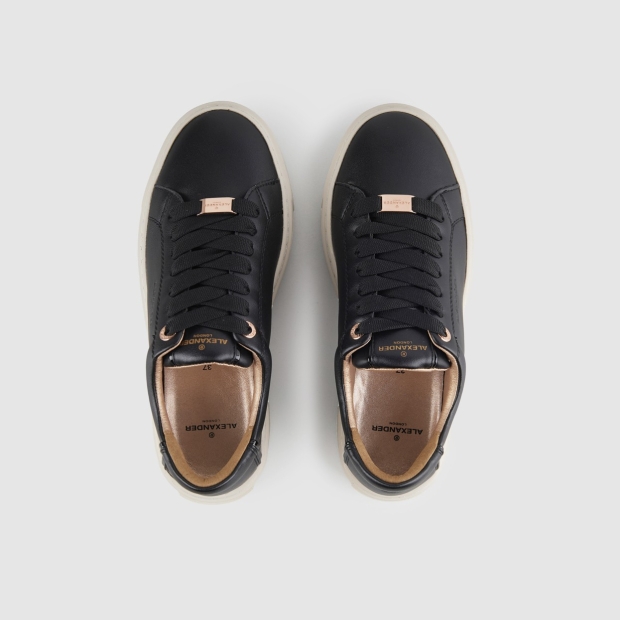 Sneakers Alexander Smith london donna in pelle liscia nera - 5