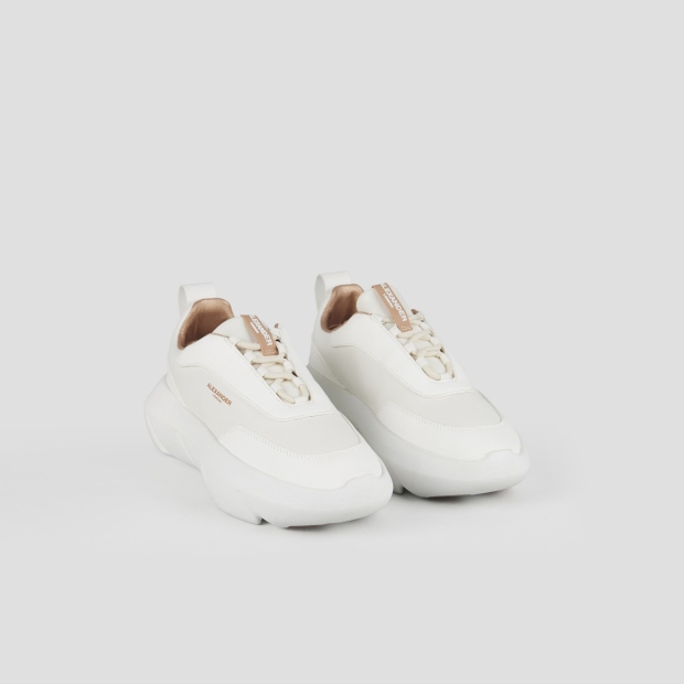 Sneakers Alexander Smith eclipse donna in nappa e gommato bianco - 3