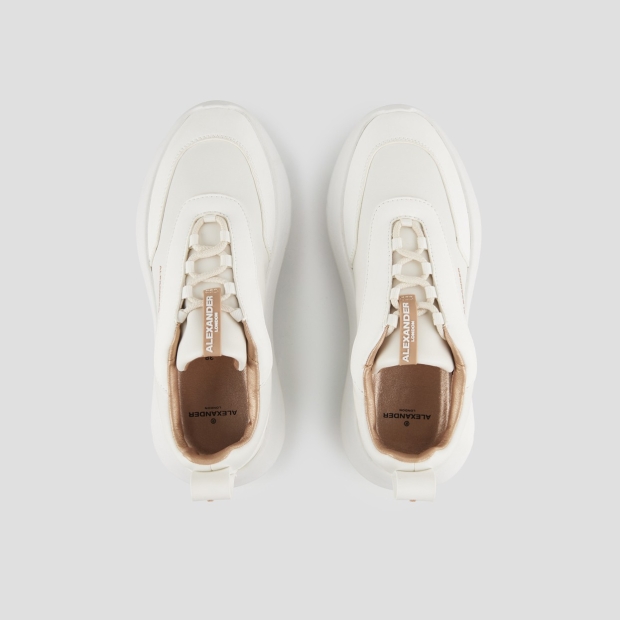 Sneakers Alexander Smith eclipse donna in nappa e gommato bianco - 5