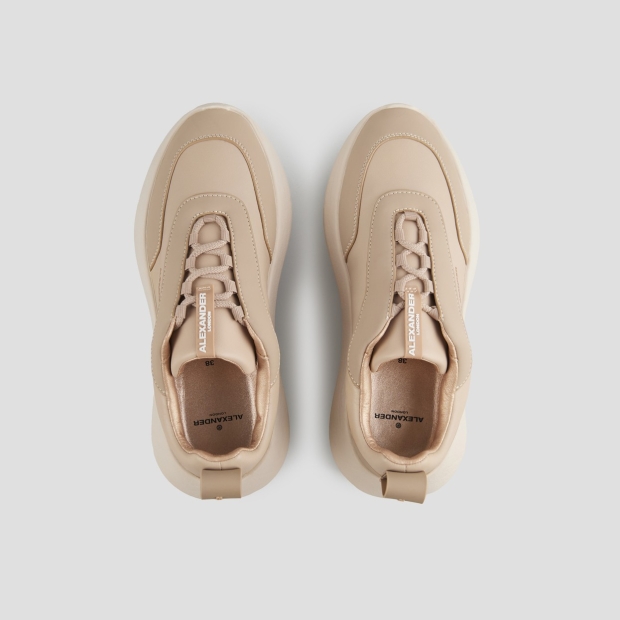 Sneakers Alexander Smith eclipse donna in nappa e gommato beige - 5