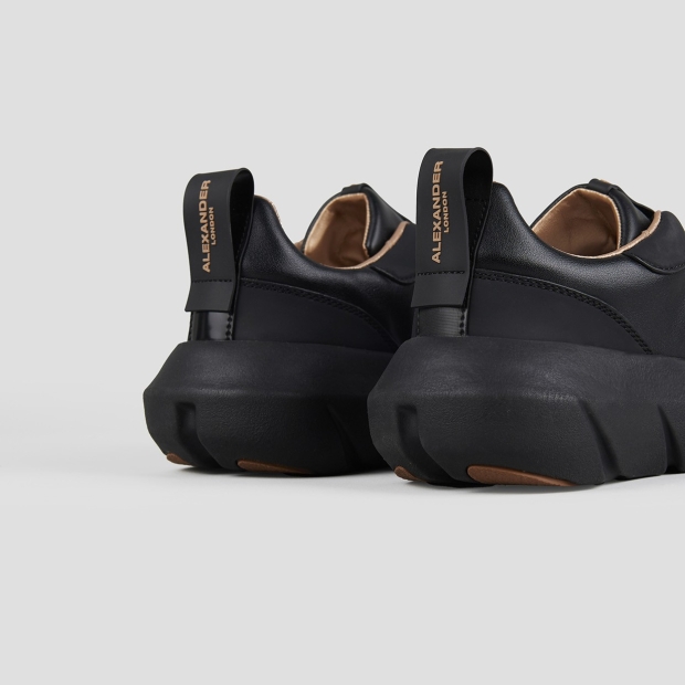 Sneakers Alexander Smith eclipse donna in nappa e gommato nero con suola nera - 4