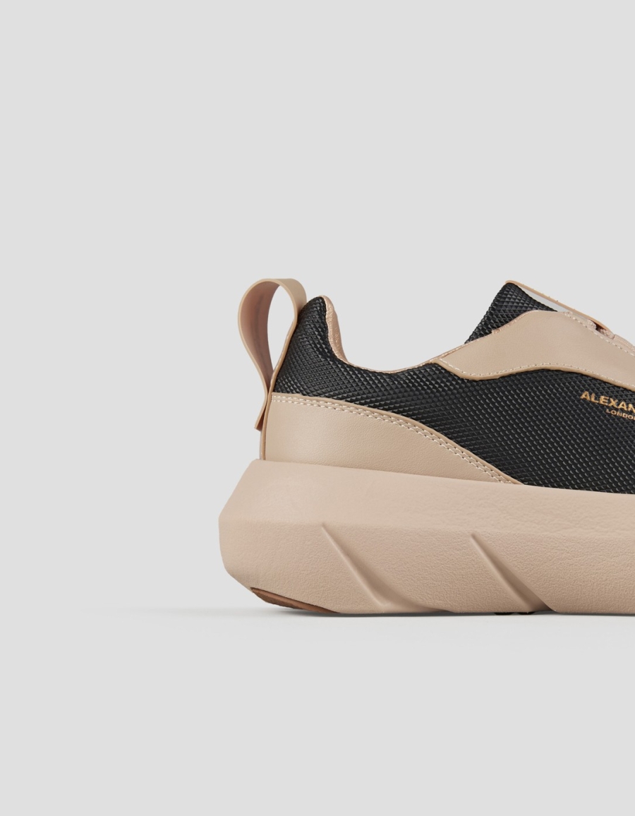 Sneakers Alexander Smith eclipse donna in pelle beige e tessuto tecnico nero - 2