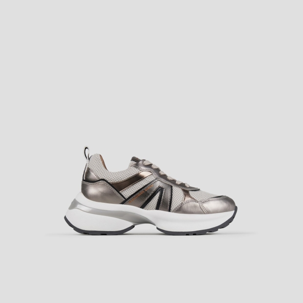 Sneakers Alexander Smith victoria donna in mesh argento e dettagli specchio - 1