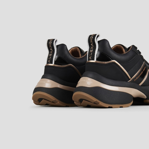 Sneakers Alexander Smith victoria donna in pelle nera e dettagli specchiato opaco - 4