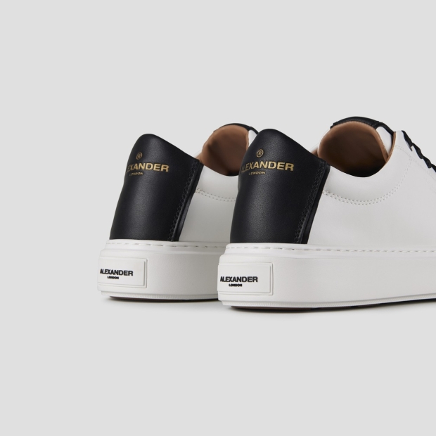 Sneakers Alexander Smith london uomo in morbida pelle bianca e tallone nero - 4