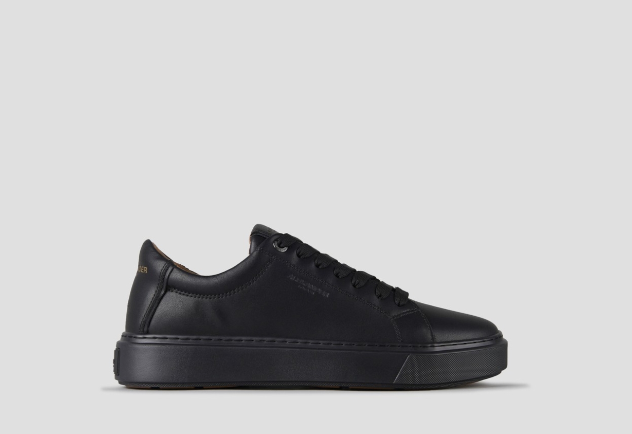 Sneakers Alexander Smith london uomo in pelle liscia nera e suola nera - 1