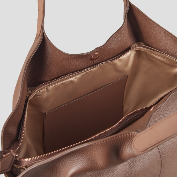 Sneakers Alexander Smith rachel large borsa a spalla in pelle bottalata marrone - 6