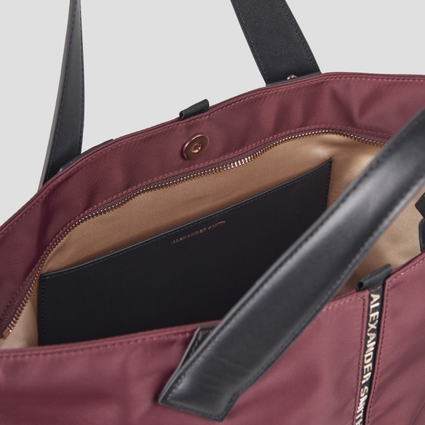 Sneakers Alexander Smith lauren medium borsa a mano con tracolla in nylon bordeaux - 6