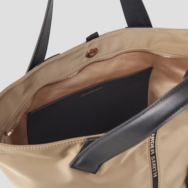 Sneakers Alexander Smith lauren medium borsa a mano con tracolla in nylon beige - 6