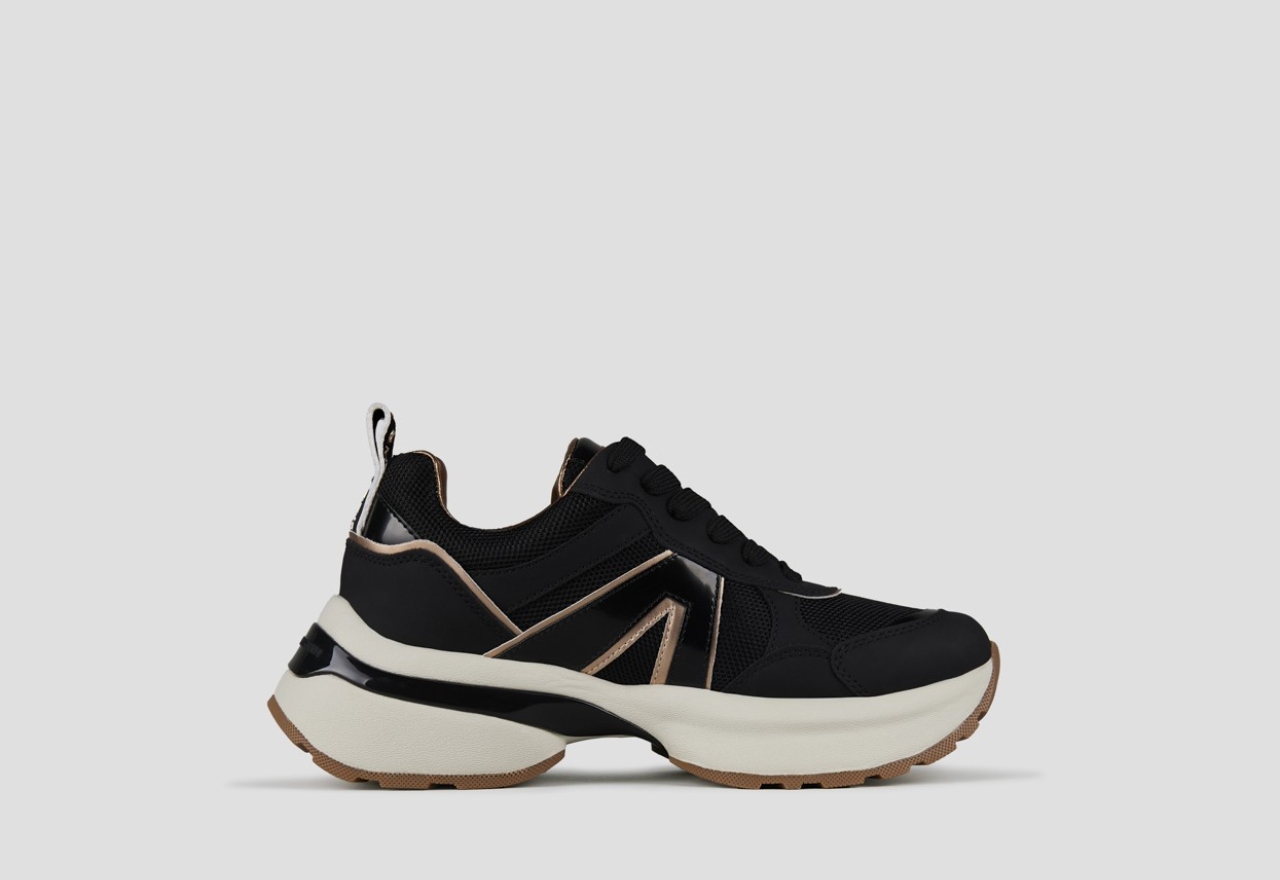 Sneakers Alexander Smith victoria donna in pelle nera e dettagli specchio - 1