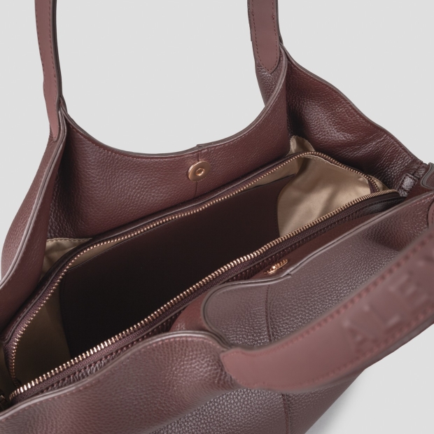 Sneakers Alexander Smith rachel medium borsa a spalla in pelle bottalata bordeaux - 6