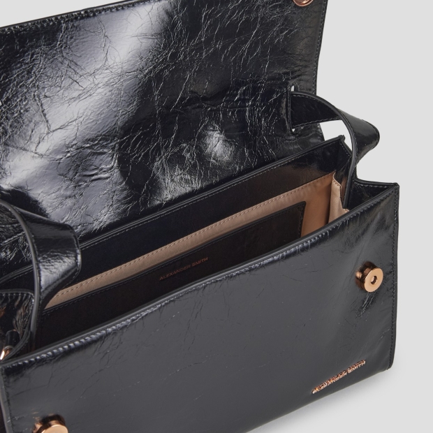 Sneakers Alexander Smith holly borsa a spalla con tracolla in pelle naplak nera - 6