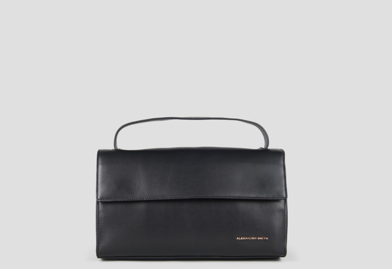 Sneakers Alexander Smith holly borsa a spalla con tracolla in pelle liscia nera - 1