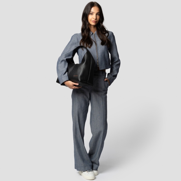 Sneakers Alexander Smith chloe borsa a spalla in pelle bottalata nera - 7