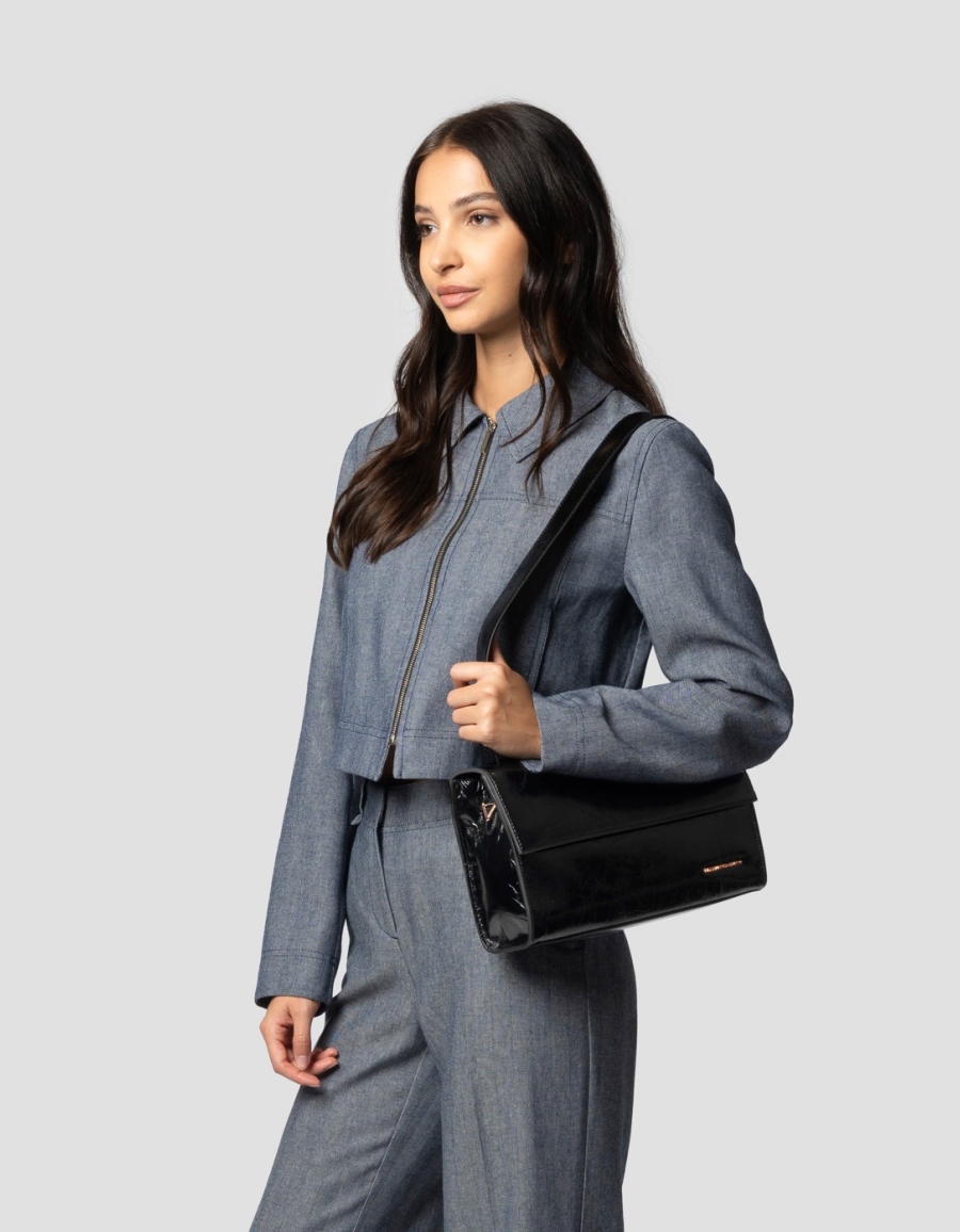 Sneakers Alexander Smith holly borsa a spalla con tracolla in pelle naplak nera - 2