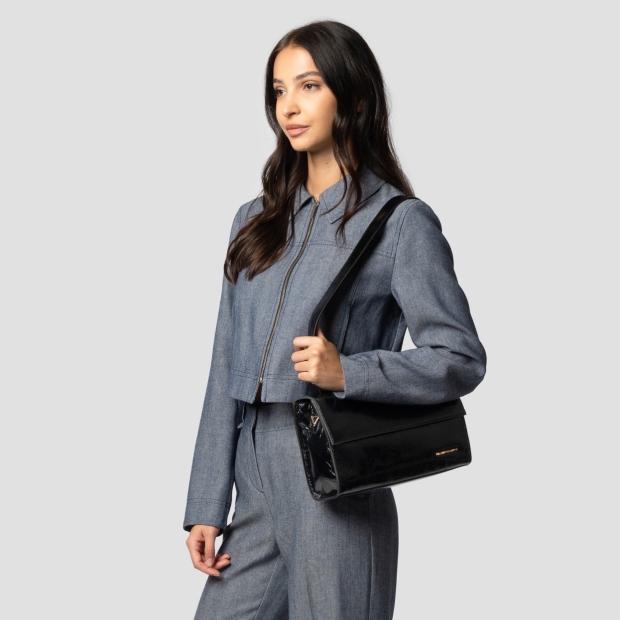 Sneakers Alexander Smith holly borsa a spalla con tracolla in pelle naplak nera - 2