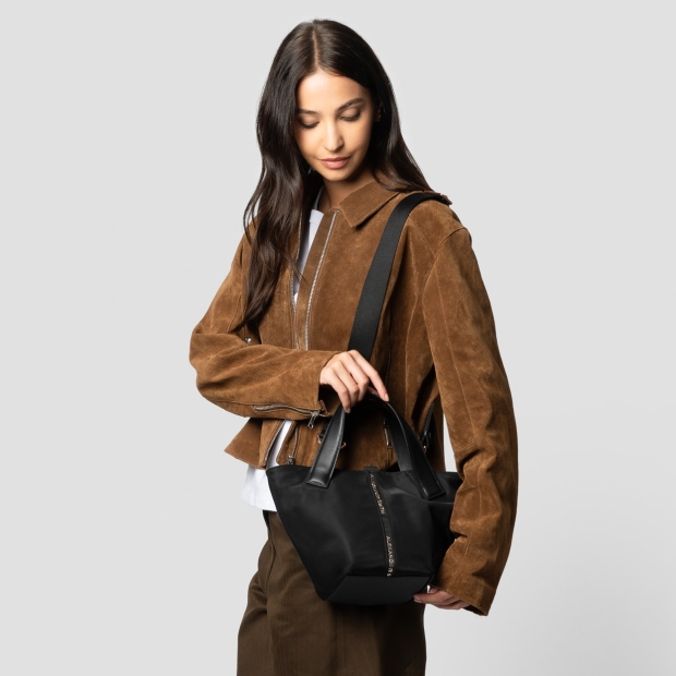 Sneakers Alexander Smith lauren small borsa a mano con tracolla in nylon nero - 2