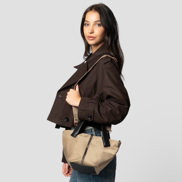 Sneakers Alexander Smith lauren small borsa a mano con tracolla in nylon beige - 2