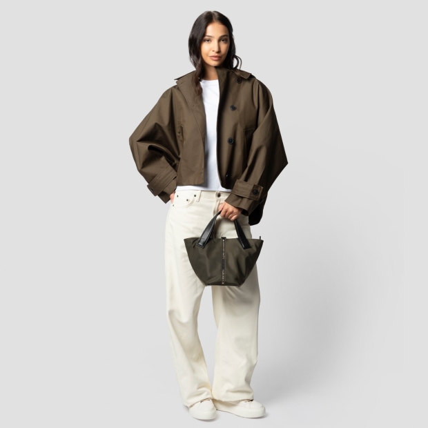 Sneakers Alexander Smith lauren small borsa a mano con tracolla in nylon verde militare - 7