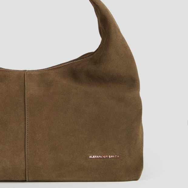 Sneakers Alexander Smith chloe borsa a spalla in suede verde oliva - 5