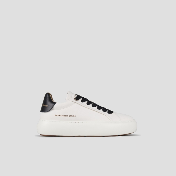 Sneakers Alexander Smith soho donna in morbida pelle bianca e dettagli neri - 1