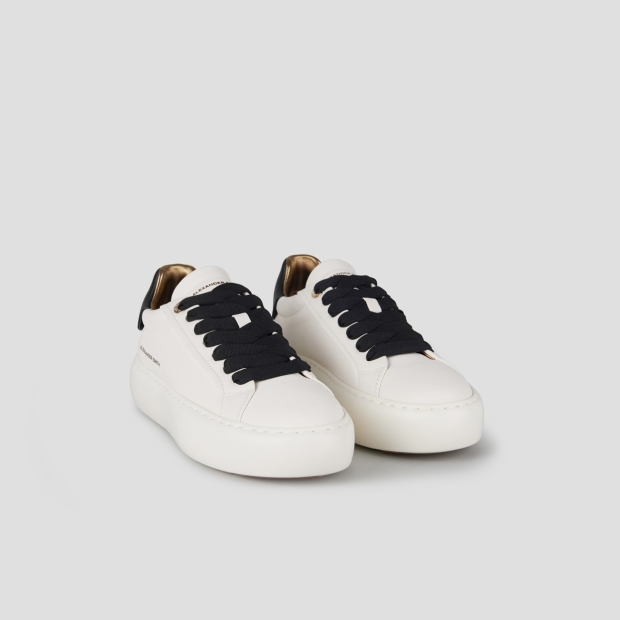 Sneakers Alexander Smith soho donna in morbida pelle bianca e dettagli neri - 3
