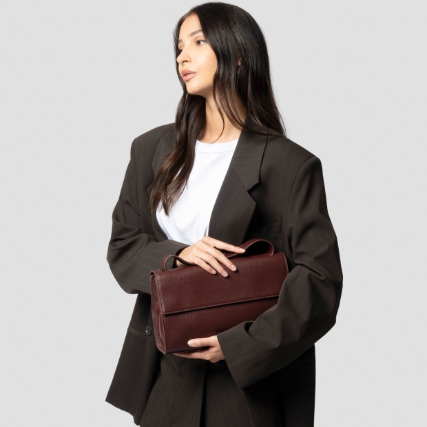 Sneakers Alexander Smith holly borsa a spalla con tracolla in pelle bottalata bordeaux - 2